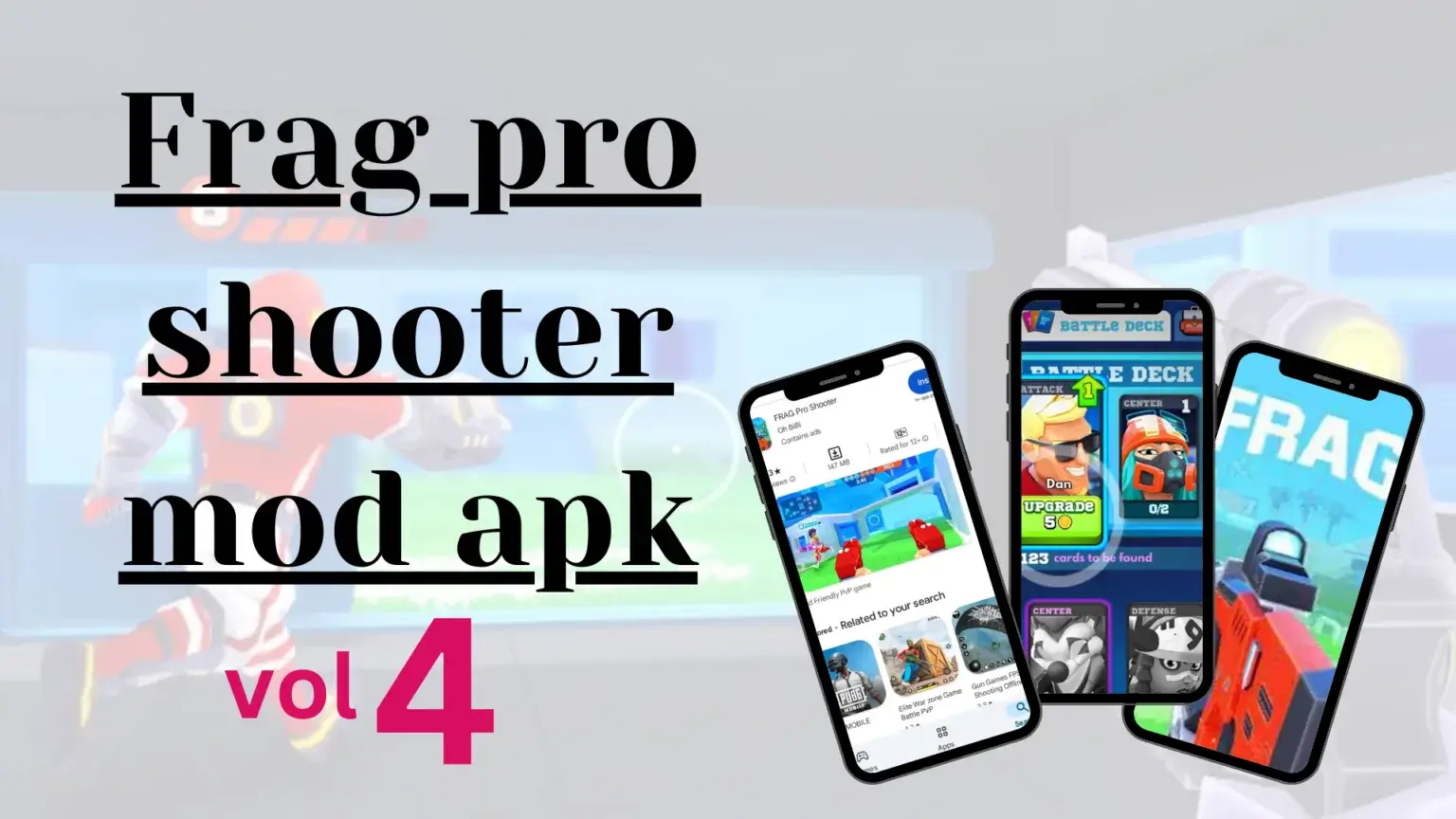 Frag Pro Shooter MOD APK 4.12.0, free, Unlocked all characters 5 frag pro shooter mod apk volume 4